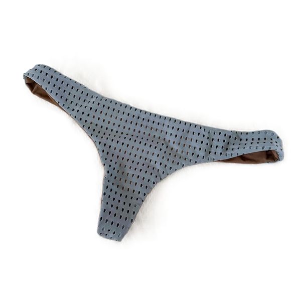 ACACIA SWIMWEAR Mesh Hookipa Thong light Blue Bikini Bottom M Medium - Picture 2 of 4